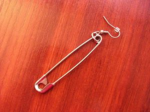 Safety Pin Drop Earring