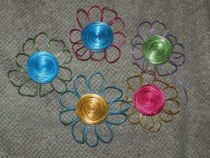 Wire Flowers Wall Art