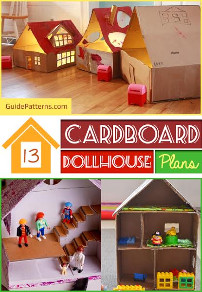 free cardboard dollhouse plans