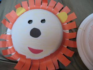 Lion Paper Plate Mask