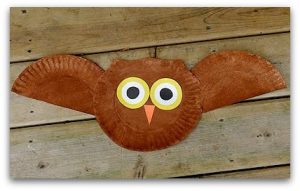 Paper Plate Owl Mask