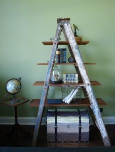 Recycled Ladder Bookshelf