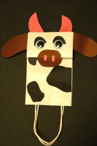 Cow Paper Bag Puppet