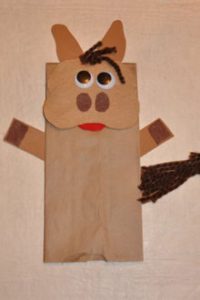Donkey Paper Bag Puppet