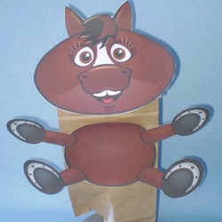 Horse Paper Bag Puppet
