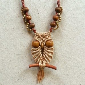 Macramé Owl Necklace