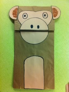 Monkey Paper Bag Puppet