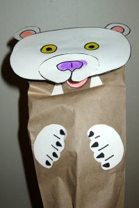 Polar Bear Paper Bag Puppet