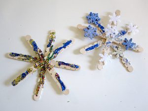 Popsicle Stick Snowflake Picture