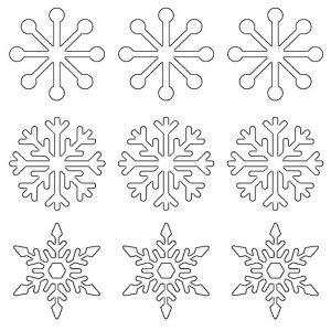 Popsicle Stick Snowflake Template