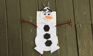 Snowman Paper Bag Puppet