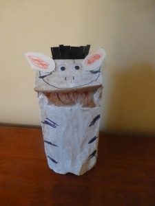 Zebra Paper Bag Puppet