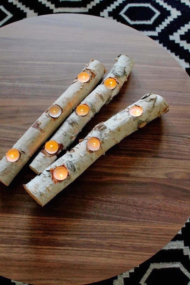 11 Homemade Log Candle Holders | Guide Patterns