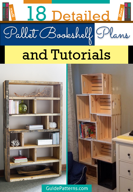 Pallet Bookshelf Plans And Tutorials, Pallet Wood Bookcase Plans