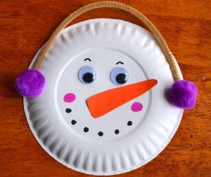Paper Plate Snowman Head
