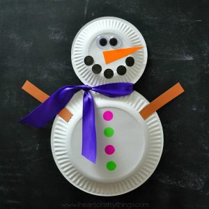 Paper Plate Snowman Idea