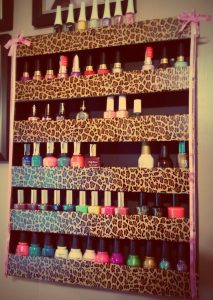 Leopard Nail Polish Rack