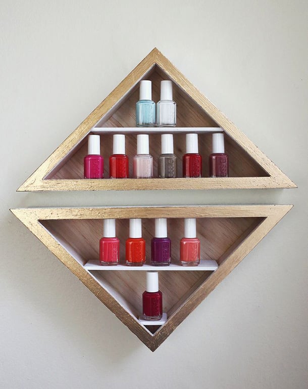 Wooden nail polish racks