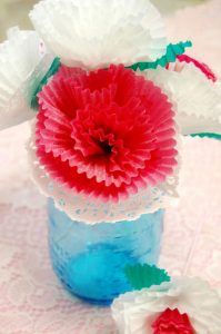 Valentine Cupcake Liner Flowers