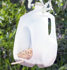 Homemade Plastic Milk Carton Bird Feeder