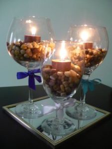Wine Glass Votive Candles