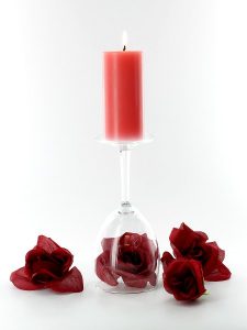 Wine Glass Candle Holder Centerpiece