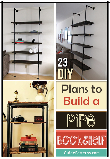 23 Diy Plans To Build A Pipe Bookshelf, Iron Pipe Shelving Plans