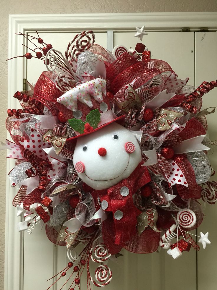 26 DIY Tutorials and Ideas to Make a Snowman Wreath | Guide Patterns
