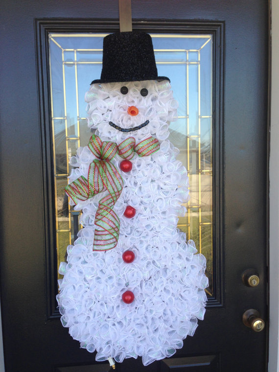 26 DIY Tutorials and Ideas to Make a Snowman Wreath | Guide Patterns