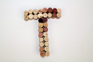 Wine Cork Letter T