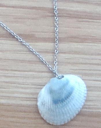 mermaid necklace Little silver scallop shell necklace sea shell