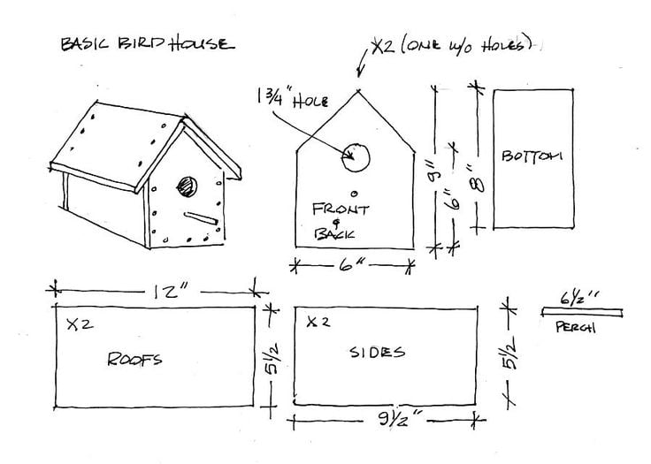 38 Free Birdhouse Plans  Guide Patterns