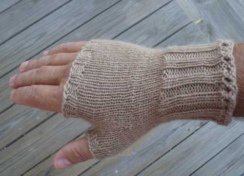 fingerless mens gloves knitting pattern