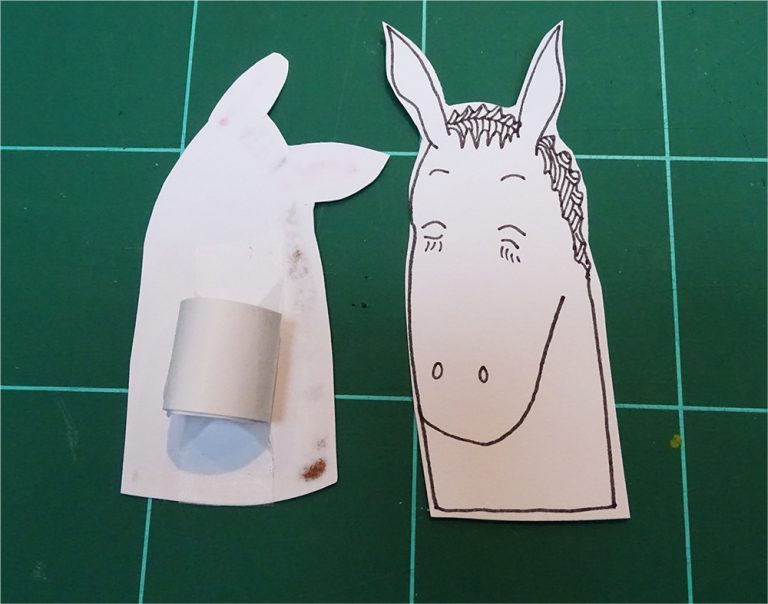 horse finger puppet template
