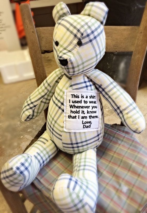 make a teddy out of old clothes