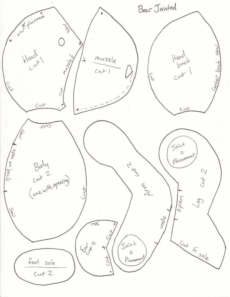 Template Free Printable Free Memory Bear Pattern Pdf Bezyunion