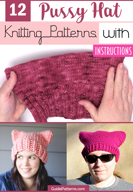 12 Pussy Hat Knitting Patterns With Instructions Guide