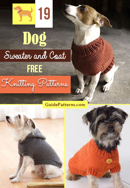 Printable free knitting pattern for large dog sweater