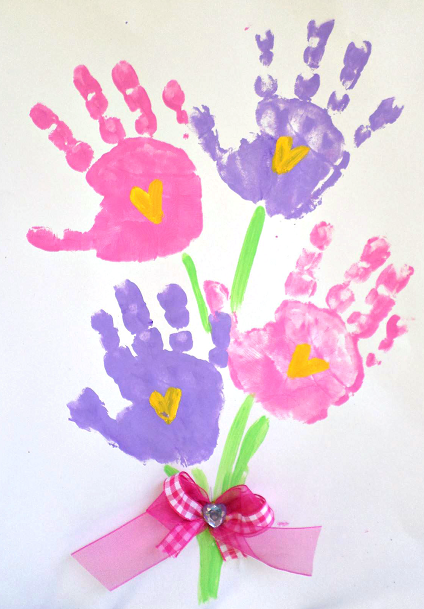 flower handprints
