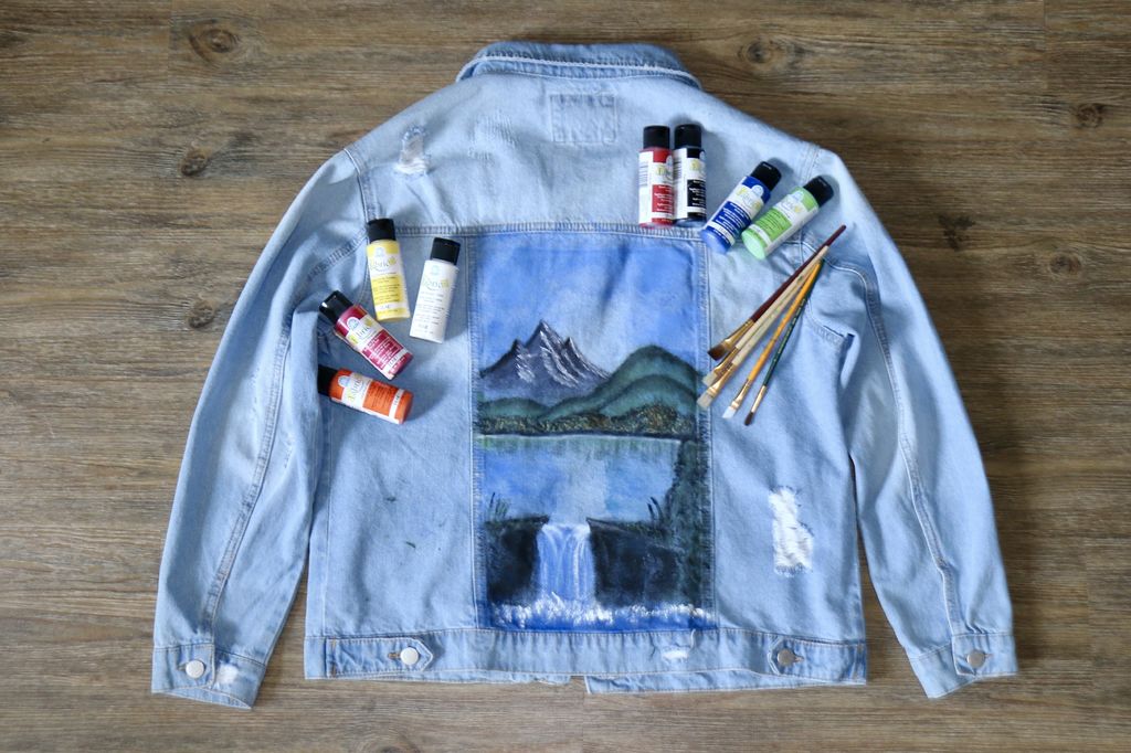pulóver Felszerelés az én denim jacket painting ideas Töredék modul ...