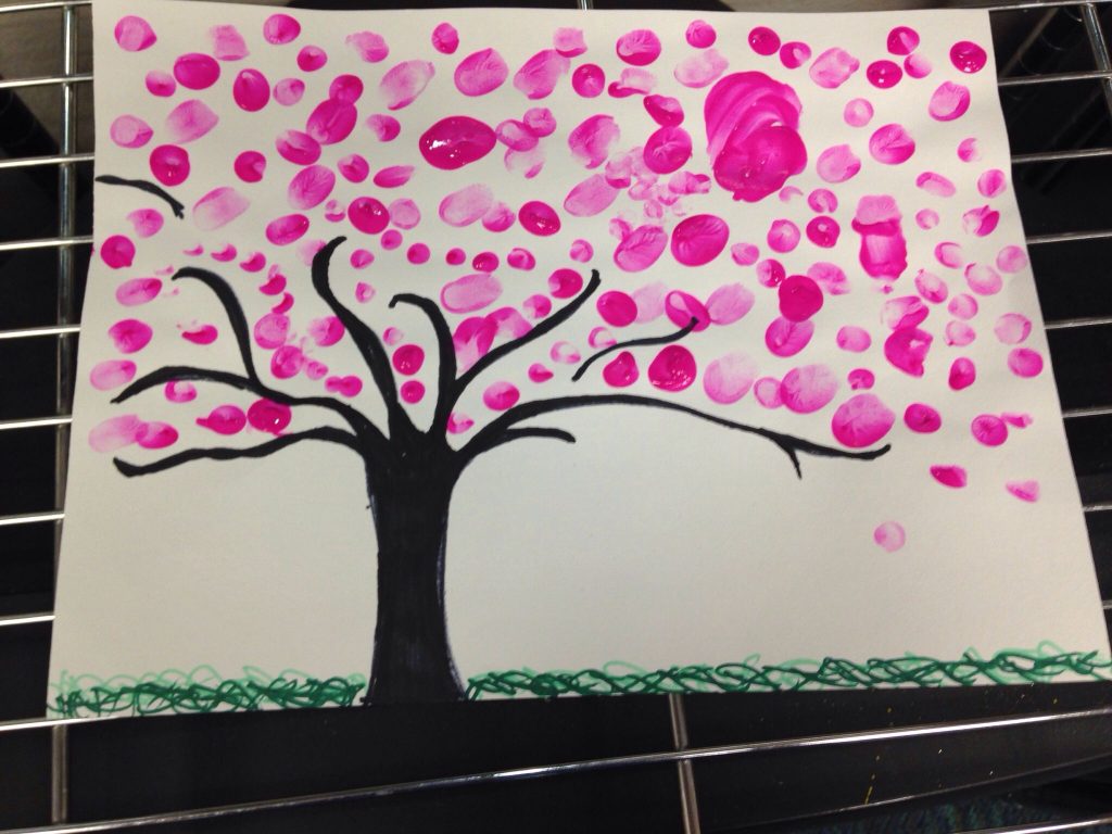 22 Interesting Finger Painting DIY Ideas For Kids And Adults Guide Finger Painting Cherry Blossom 1024x768