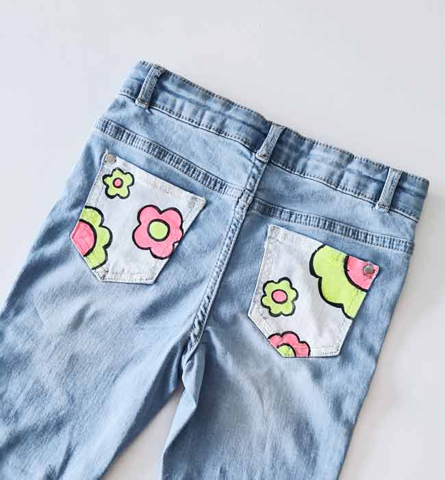 15 Jean Pocket Painting Ideas Ideas For DIY Painted Jeans, Jean Pockets ...